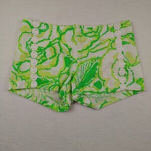 Lilly Pulitzer Liza Shorts Sz 00 Resort White Heart Breaker
